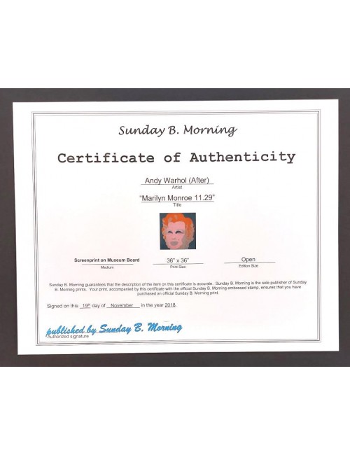 ANDY WARHOL - Marilyn 11.29