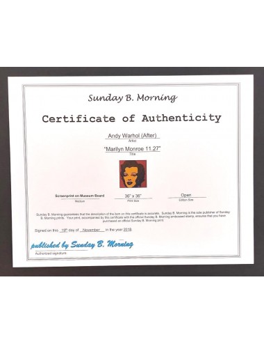 ANDY WARHOL - Marilyn 11.27