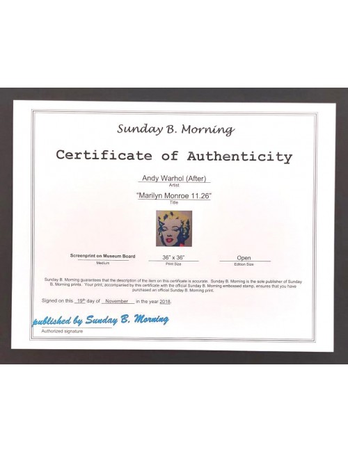 ANDY WARHOL - Marilyn 11.26